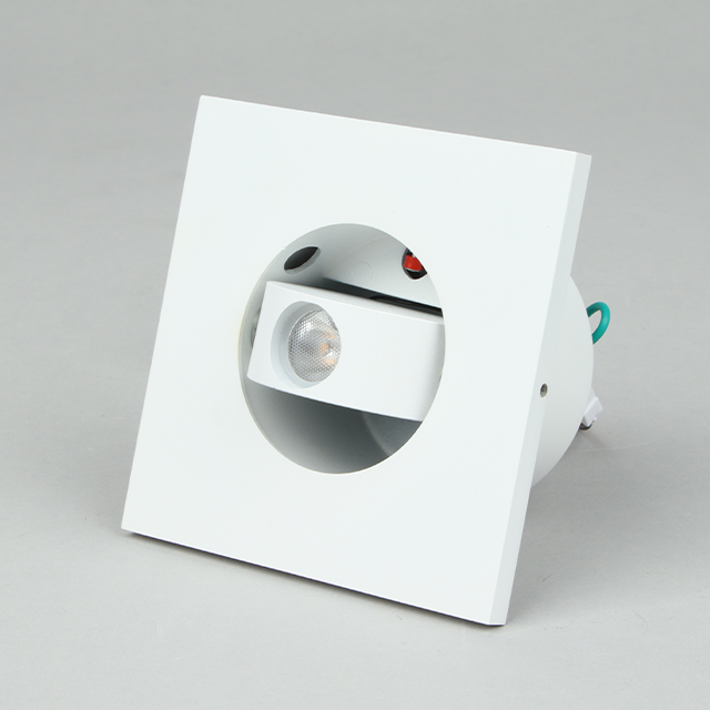 에코 플리커프리 나디아 사각 각도조절 매입 스포트 DC타입 LED 3W 벽등
