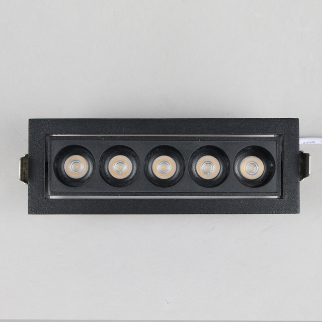 LED 디밍 리모컨 멀티매입등 5구 10w 플리커프리 스포트라이트 조명