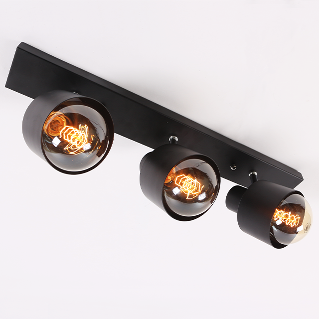 LED주방등 블랙 포포 직부 3등 인테리어조명 식탁조명